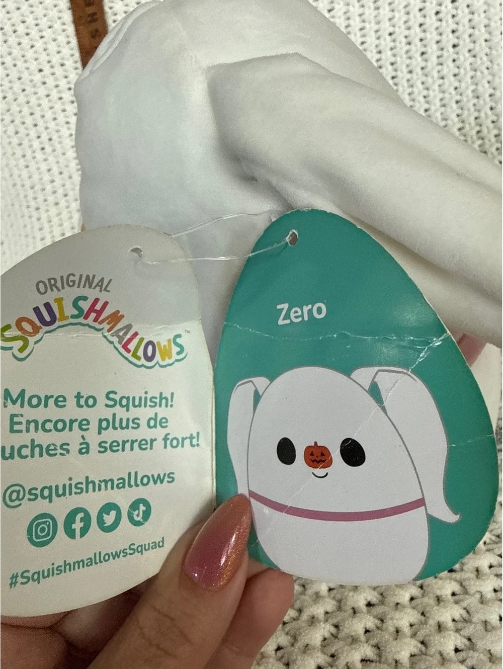 Original Squishmallows Zero Plush - The Nightmare Before Christmas